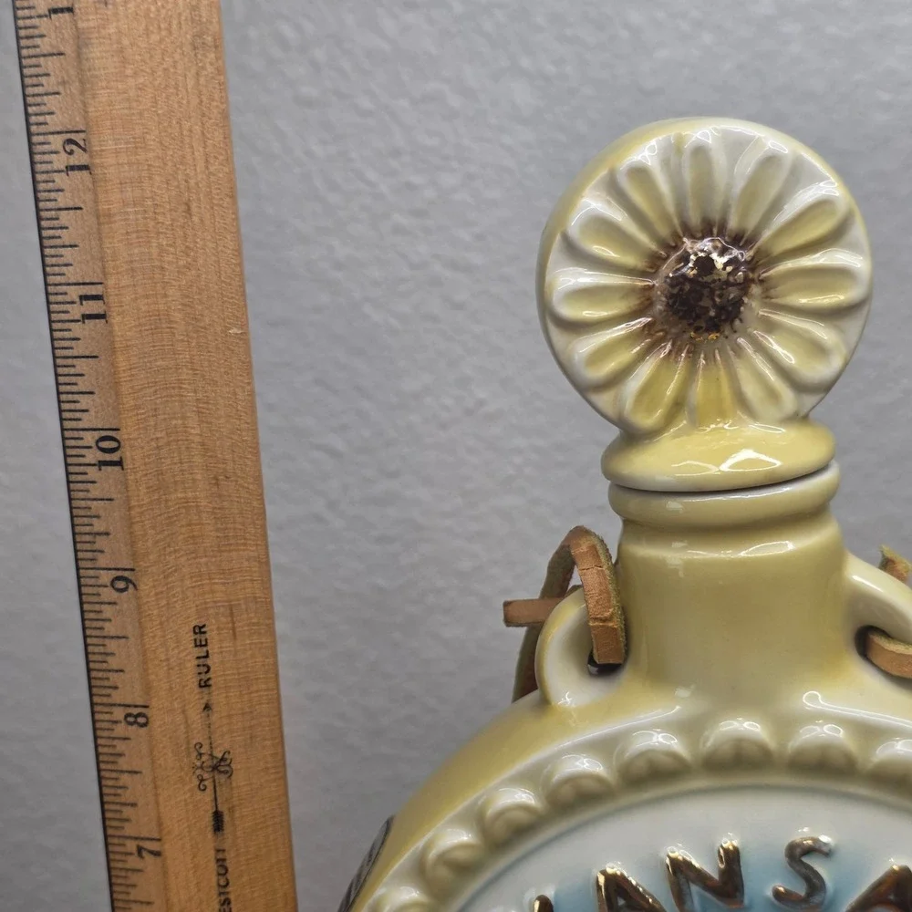 Vintage 1961 Jim Beam Kansas Centennial 1861-1961 Souvenir Whiskey Decanter 12